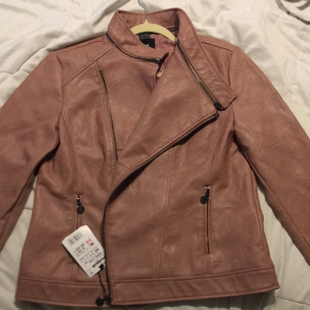 Desigual Pink Bomber Jacket with Asymmetrical Zipper